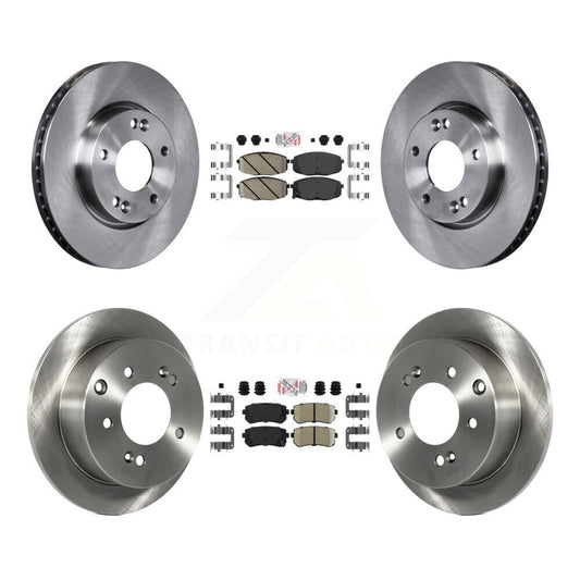 Ceramic Pads And Disc Brake Rotors Front Rear Kit For Kia Forte Koup Forte5