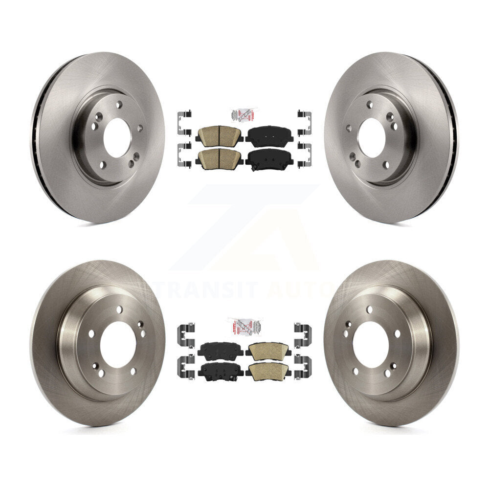 Ceramic Pads And Disc Brake Rotors Front Rear Kit For Kia Rondo