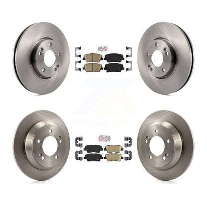 Ceramic Pads And Disc Brake Rotors Front Rear Kit For Kia Rondo