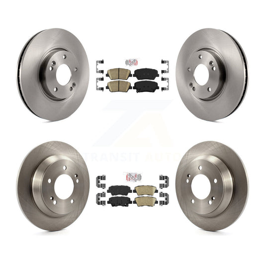 Ceramic Pads And Disc Brake Rotors Front Rear Kit For Kia Rondo