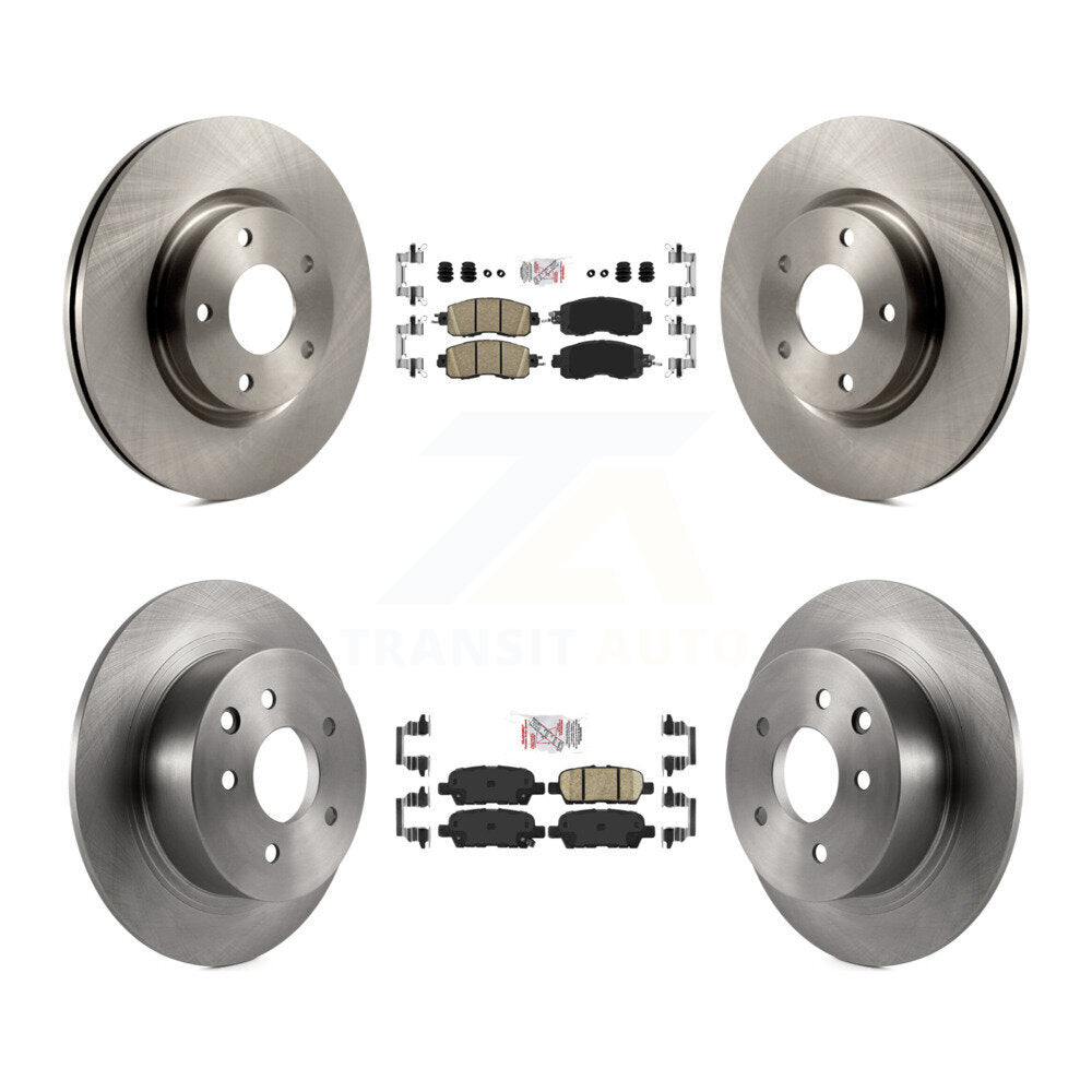 Ceramic Pads And Disc Brake Rotors Front Rear Kit For Nissan Altima