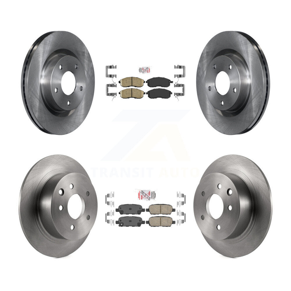 Ceramic Pads And Disc Brake Rotors Front Rear Kit For 2007-2009 Nissan Altima