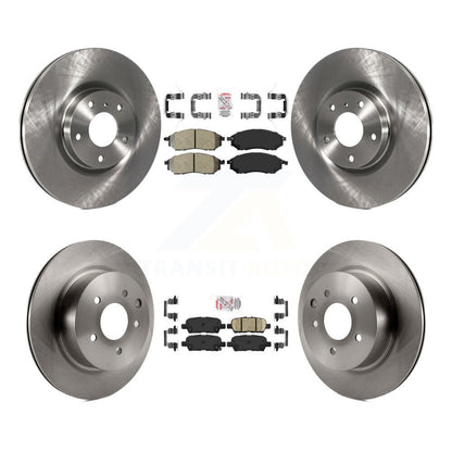 Semi-Metallic Ceramic Pad & Brake Rotor Front Rear Kit For INFINITI G37 EX35 G35
