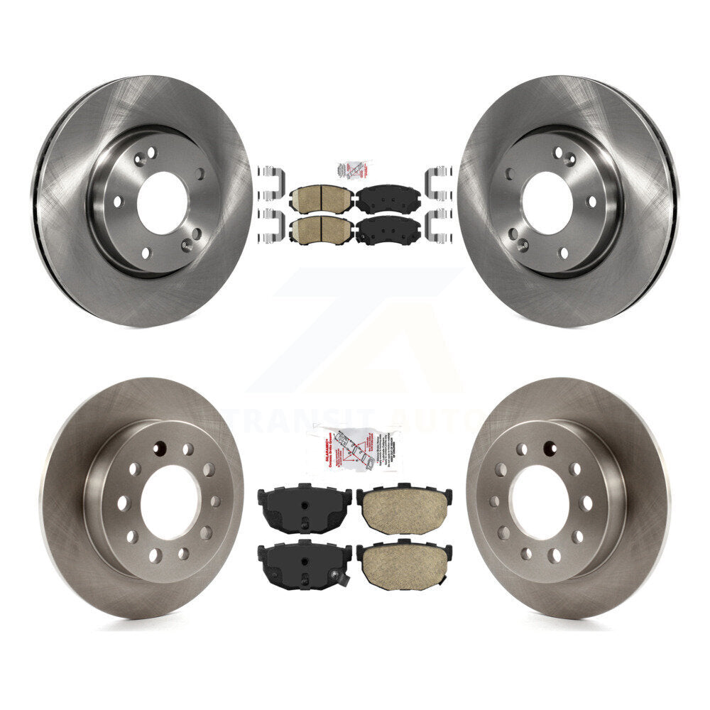 Ceramic Pads And Disc Brake Rotors Front Rear Kit For Hyundai Tiburon