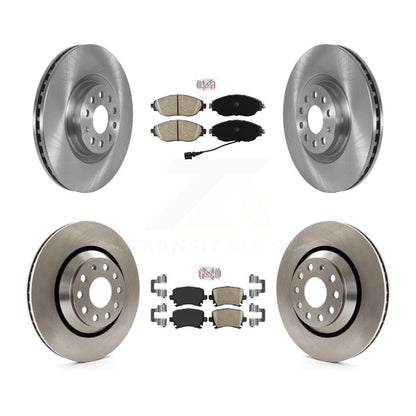 Ceramic Pads And Disc Brake Rotors Front Rear Kit For Volkswagen GTI