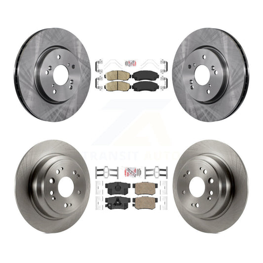 Ceramic Pads And Disc Brake Rotors Front Rear Kit For Honda Accord Crosstour