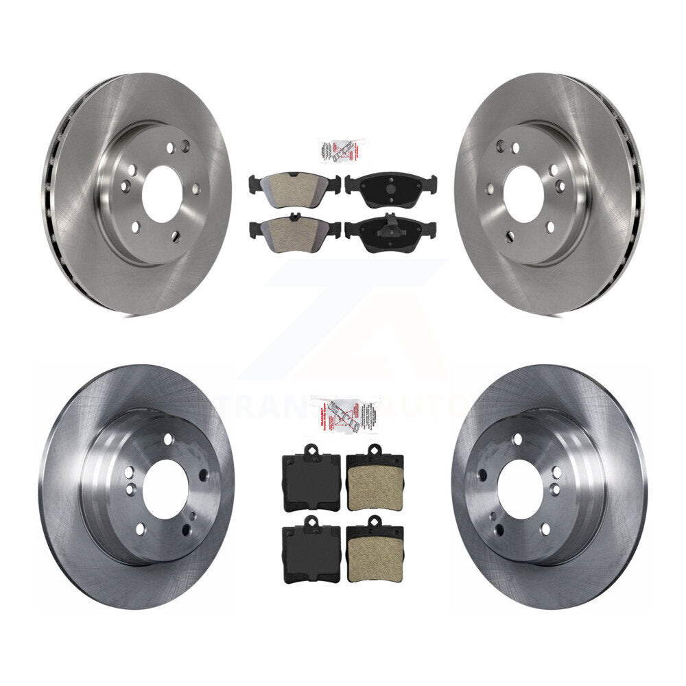Semi-Metallic Pad Disc Brake Rotors Front Rear Kit For Mercedes-Benz SLK230 C230
