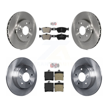 Semi-Metallic Pad Disc Brake Rotors Front Rear Kit For Mercedes-Benz SLK230 C230