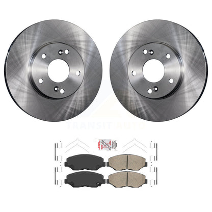 Disc Brake Rotors & Ceramic Pad Front Kit For Honda Accord Fit Element Acura ILX