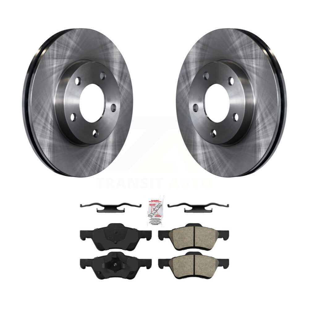 Disc Brake Rotors And Semi-Metallic Pads Front Kit For Mercury Mariner