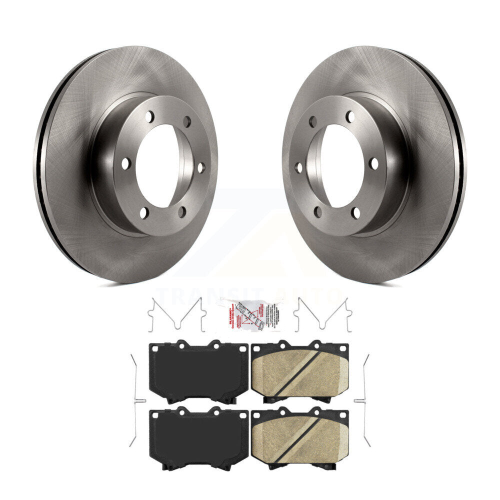 Disc Brake Rotors And Ceramic Pads Front Kit For Toyota Tundra Sequoia