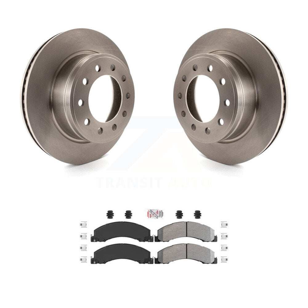 Brake Rotor & Semi-Metallic Pad Front Kit For Ram Dodge Sterling Truck 4500 5500