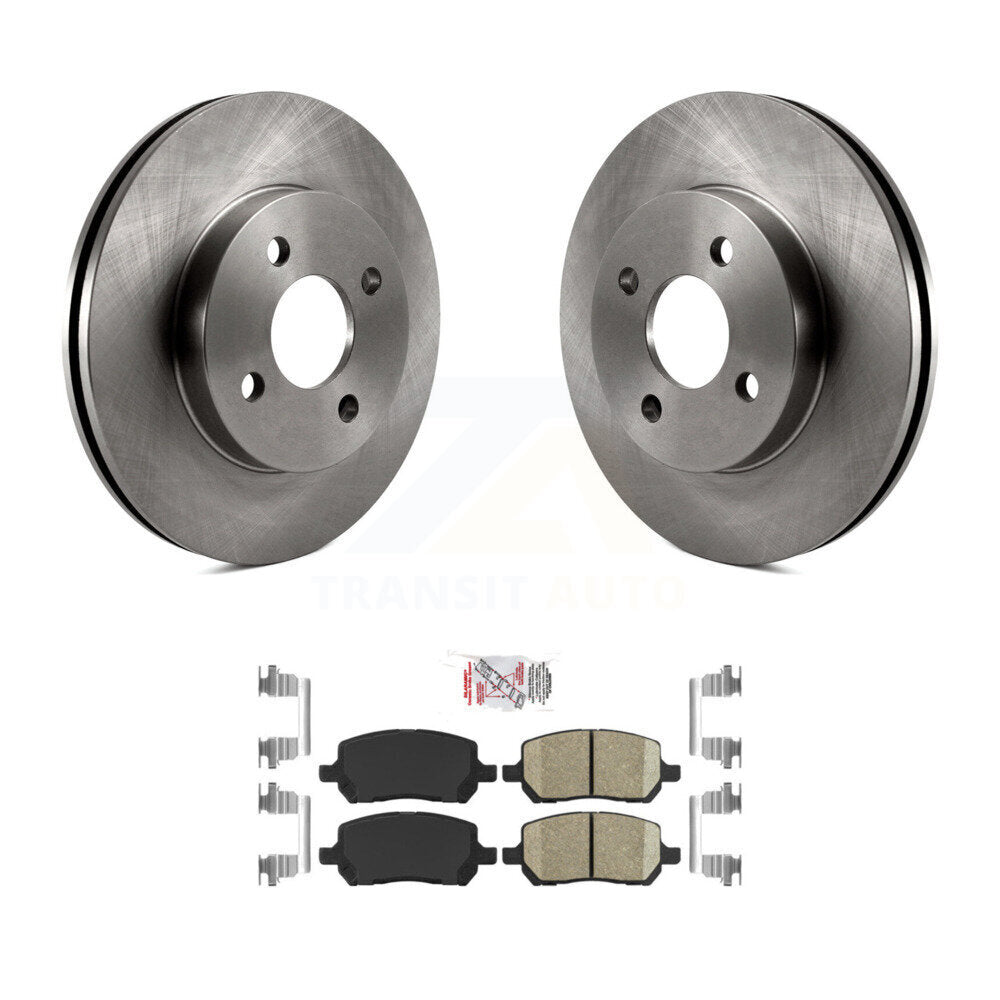 Brake Rotor And Ceramic Pad Front Kit For Chevrolet Cobalt Pontiac G5 Saturn Ion