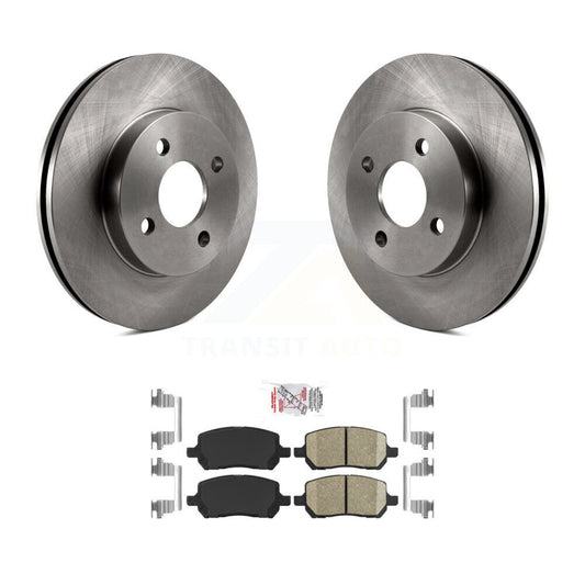 Brake Rotor And Ceramic Pad Front Kit For Chevrolet Cobalt Pontiac G5 Saturn Ion