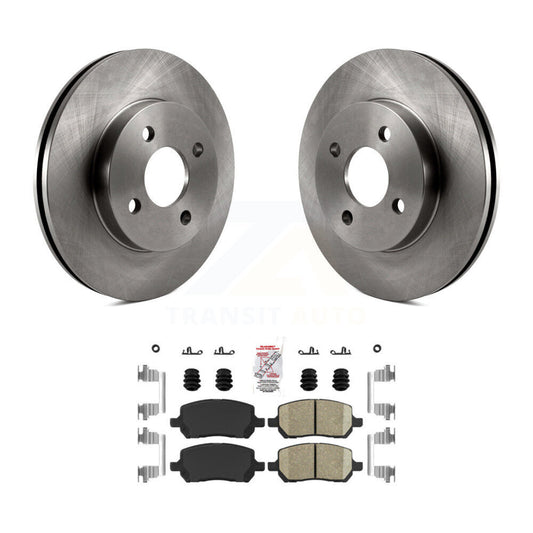 Brake Rotor And Ceramic Pad Front Kit For Chevrolet Cobalt Pontiac G5 Saturn Ion