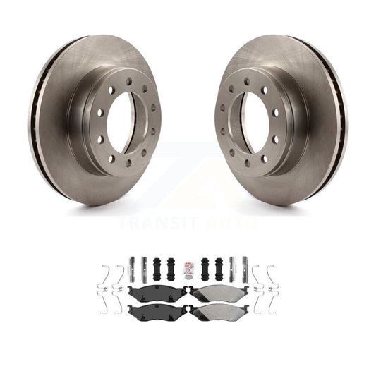 Brake Rotors & Semi-Metallic Pad Front Kit For Ford F-450 Super Duty F-550 CF500