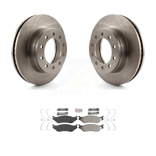 Brake Rotors & Semi-Metallic Pad Front Kit For Ford F-450 Super Duty F-550 CF500