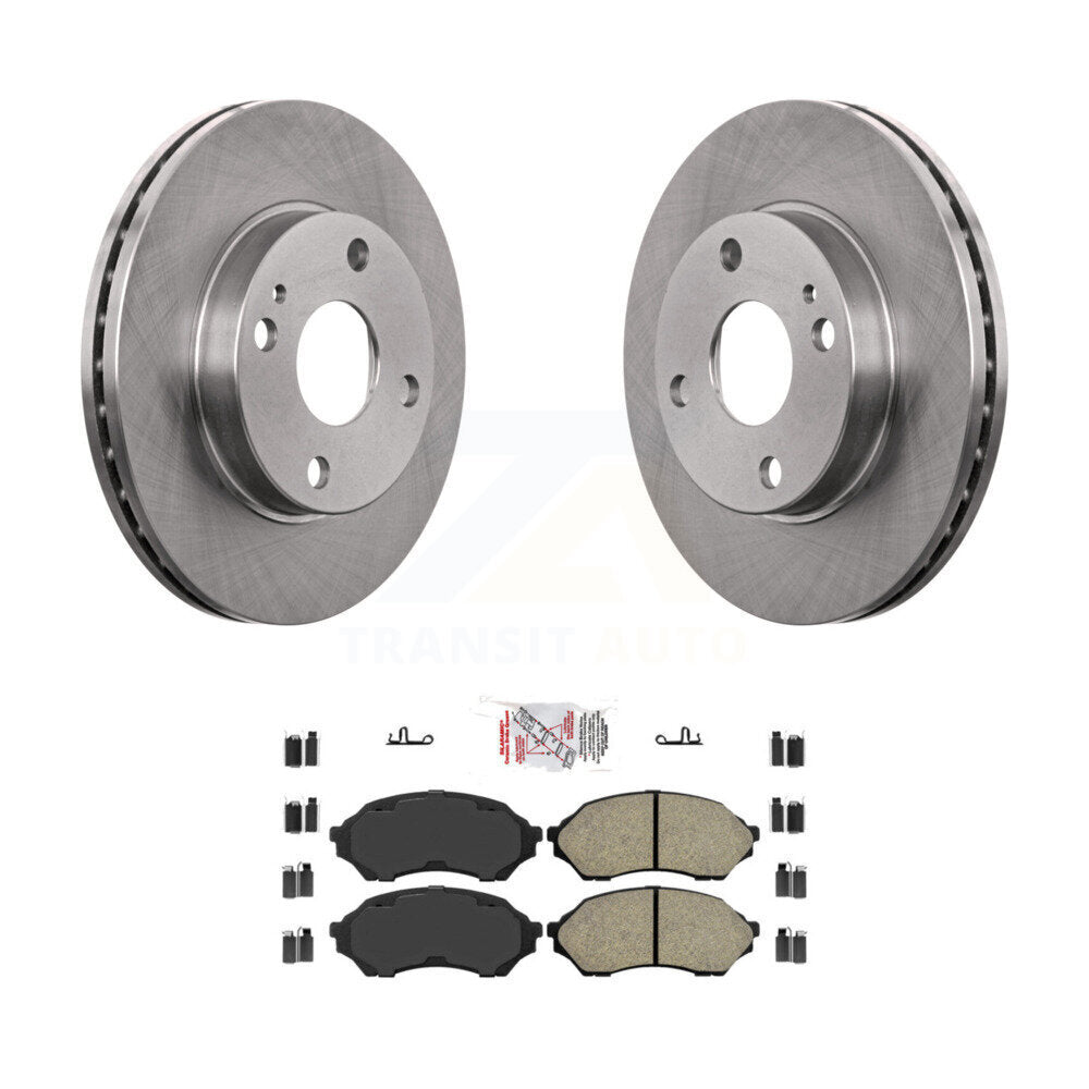 Disc Brake Rotors And Semi-Metallic Pads Front Kit For Mazda Protege