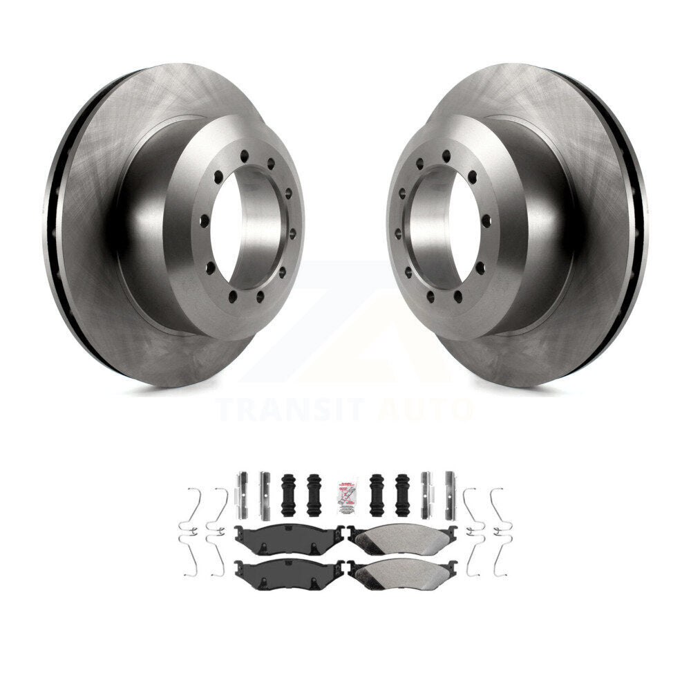 Brake Rotor And Semi-Metallic Pad Front Kit For Ford F-53 Motorhome Chassis F-59