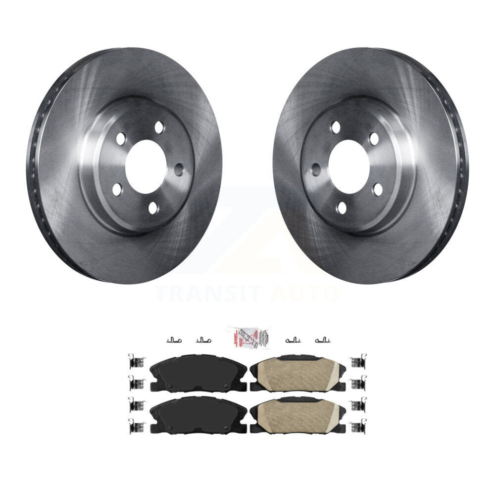 Disc Brake Rotor & Ceramic Pad Front Kit For Dodge Charger Pursuit with RWD 3.6L