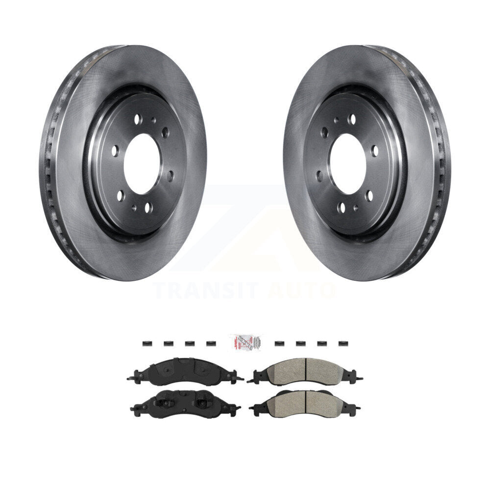 Brake Rotors & Semi-Metallic Pad Front Kit For Ford Expedition Lincoln Navigator