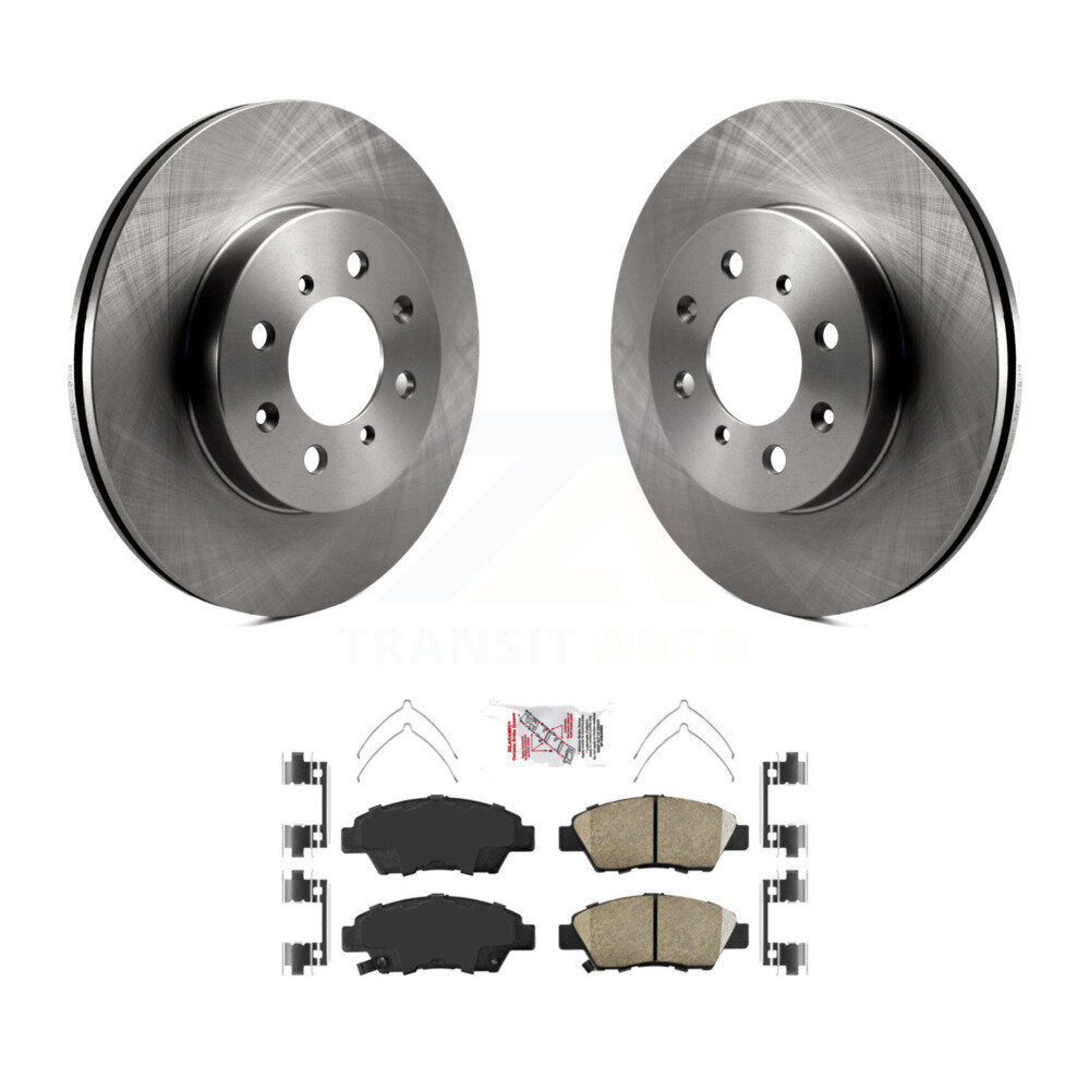 Disc Brake Rotors And Ceramic Pads Front Kit For Honda Fit