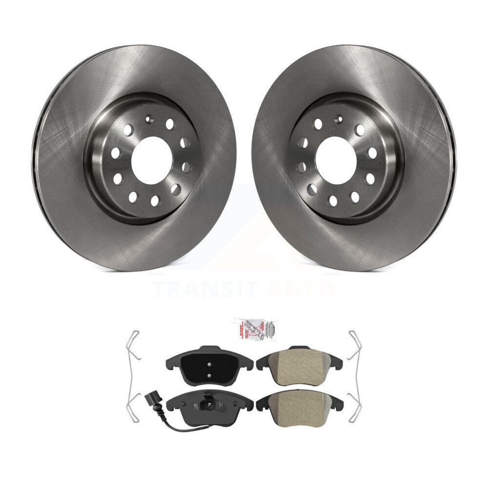 Brake Rotor And Semi-Metallic Pad Front Kit For Volkswagen Tiguan Passat Audi Q3