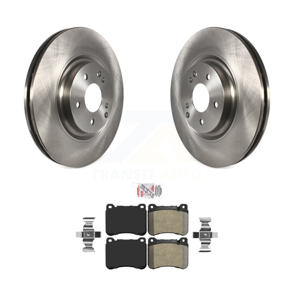 Brake Rotor And Semi-Metallic Pad Front Kit For Mercedes-Benz C230 SLK350 CLK350