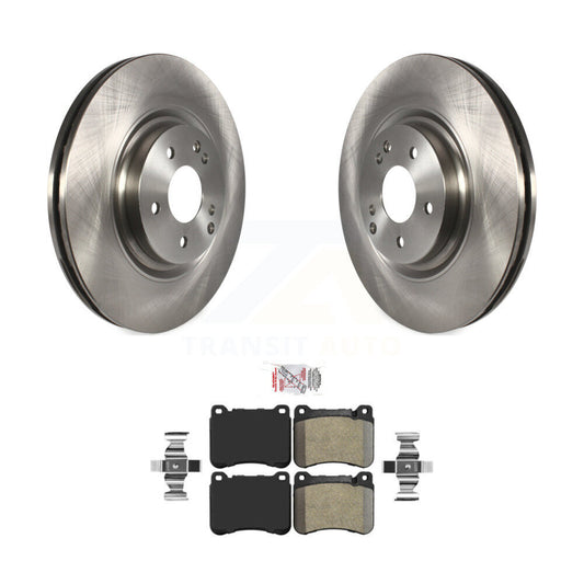 Brake Rotor And Semi-Metallic Pad Front Kit For Mercedes-Benz C230 SLK350 CLK350