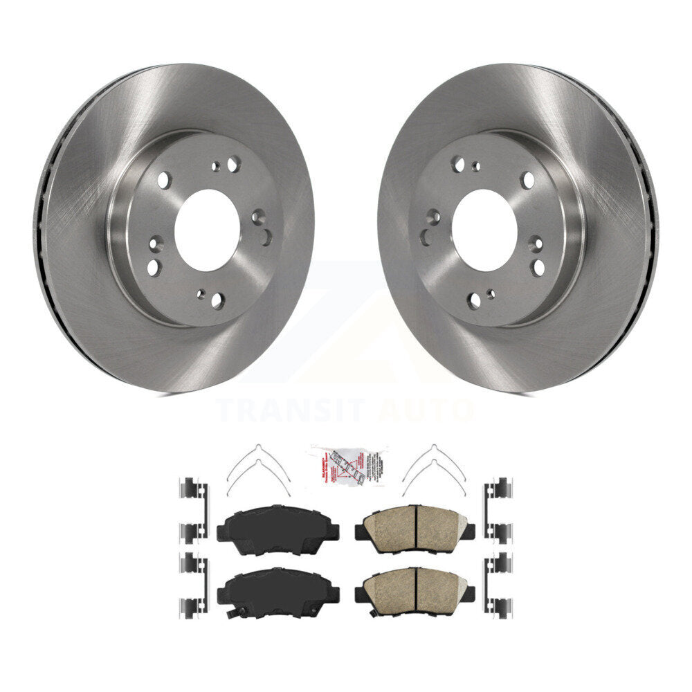Disc Brake Rotors And Ceramic Pads Front Kit For 2011-2015 Honda CR-Z