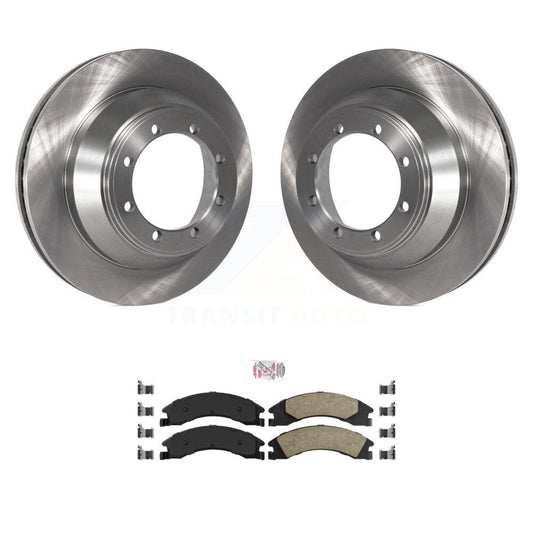 Brake Rotor & Ceramic Pad Rear Kit For 09-10 Ford E-450 Super Duty DIESEL engine