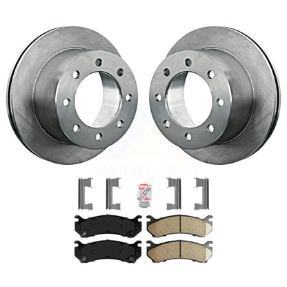 Brake Rotor & Ceramic Pad Rear Kit For GMC Sierra 3500 Classic With 12000 Lb GVW