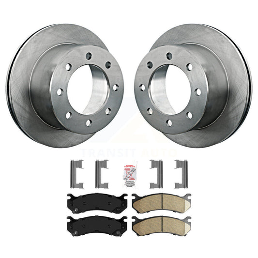 Brake Rotor & Ceramic Pad Rear Kit For GMC Sierra 3500 Classic With 12000 Lb GVW