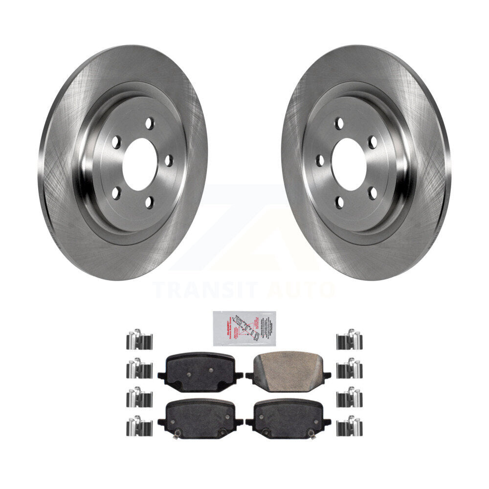 Disc Brake Rotors And Ceramic Pads Rear Kit For 2022-2024 Ford Explorer 2.3L