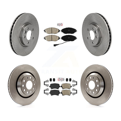 Ceramic Pads And Disc Brake Rotors Front Rear Kit For Volkswagen CC