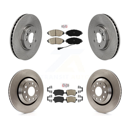 Ceramic Pads And Disc Brake Rotors Front Rear Kit For Volkswagen CC