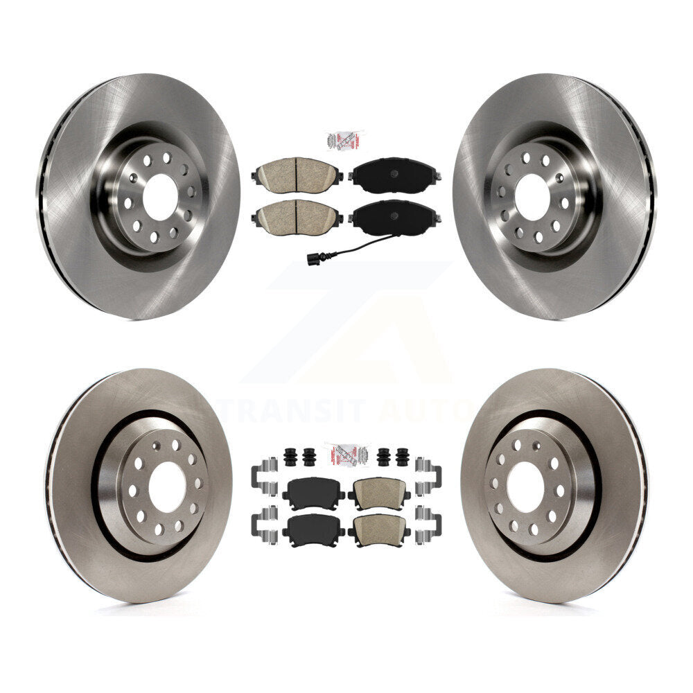 Ceramic Pads And Disc Brake Rotors Front Rear Kit For 2012 Volkswagen CC 3.6L