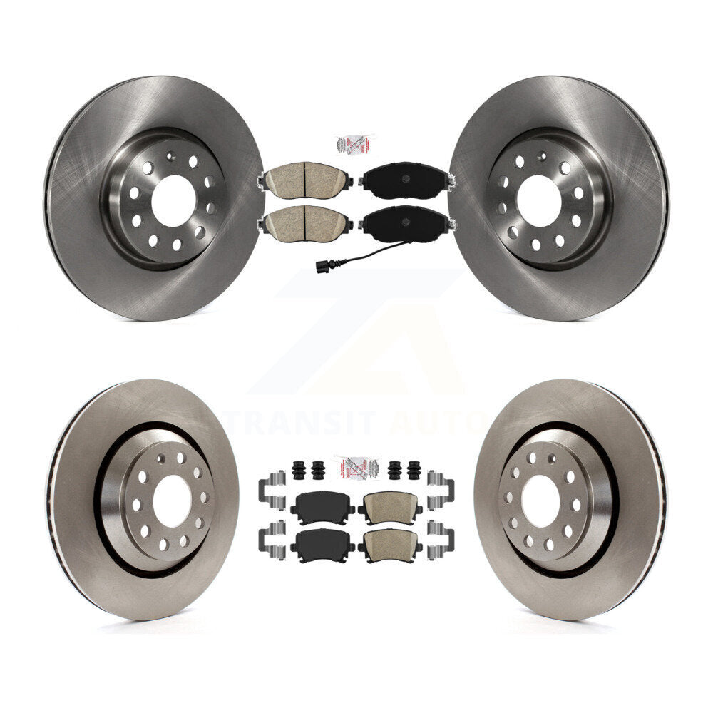 Ceramic Pads And Disc Brake Rotors Front Rear Kit For 2012 Volkswagen CC 3.6L