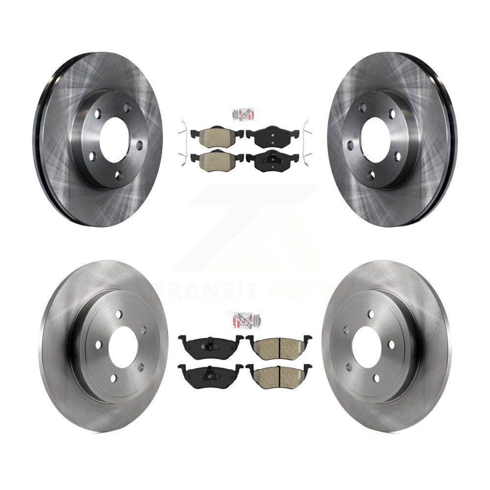 Semi-Metallic Pad Disc Brake Rotors Front Rear Kit For Ford Escape Mazda Tribute