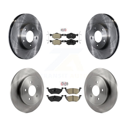 Semi-Metallic Pad Disc Brake Rotors Front Rear Kit For Ford Escape Mazda Tribute