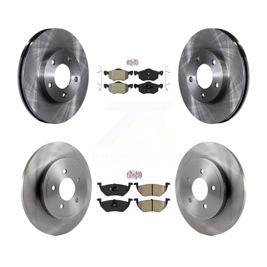 Semi-Metallic Pad Disc Brake Rotors Front Rear Kit For Ford Escape Mazda Tribute