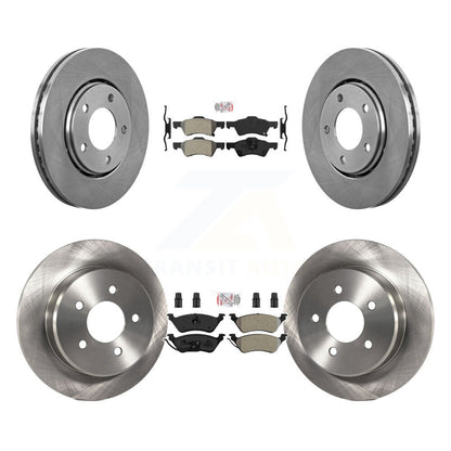 Semi-Metallic Pads And Disc Brake Rotors Front Rear Kit For Dodge Caravan