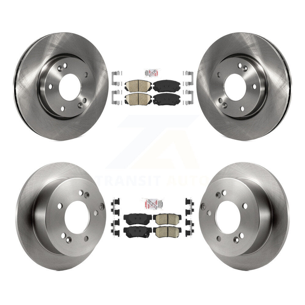Ceramic Pads And Disc Brake Rotors Front Rear Kit For Hyundai Sonata 2.4L