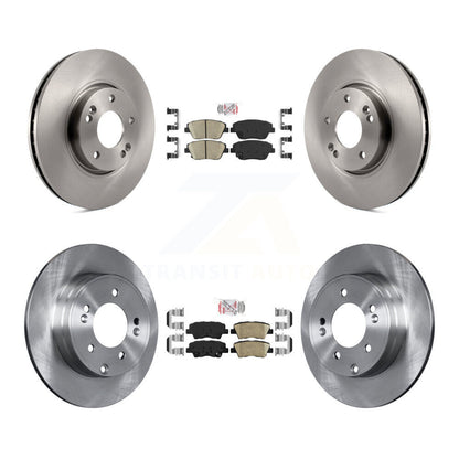 Ceramic Pad Brake Rotors Front Rear Kit For Kia Optima With Manual Parking