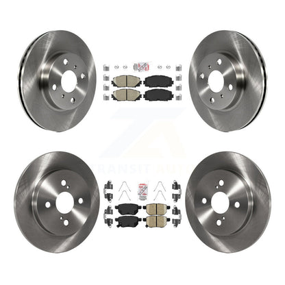 Ceramic Pads And Disc Brake Rotors Front Rear Kit For Toyota Yaris