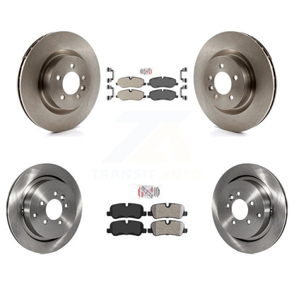 Semi-Metallic Pad And Disc Brake Rotor Front Rear Kit For Land Rover Range Sport