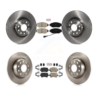 Ceramic Pad And Disc Brake Rotors Front Rear Kit For 2017 Volkswagen CC 4 Motion