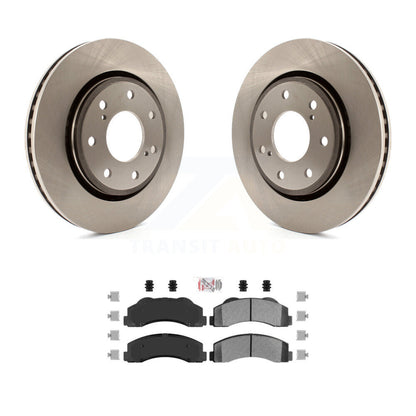 Brake Rotor & Semi-Metallic Pad Front Kit For 10-14 Ford F-150 With 7 Lug Wheels