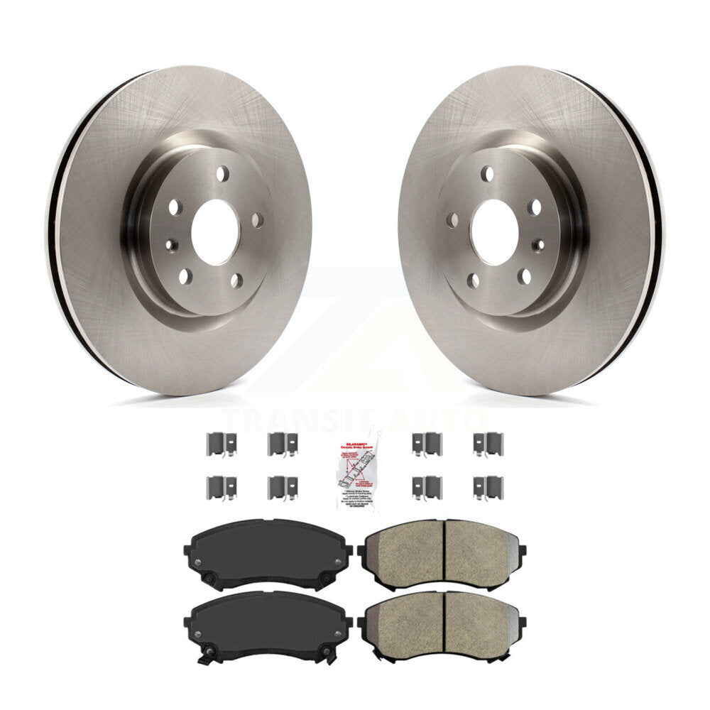 Disc Brake Rotors And Semi-Metallic Pads Front Kit For Cadillac CTS