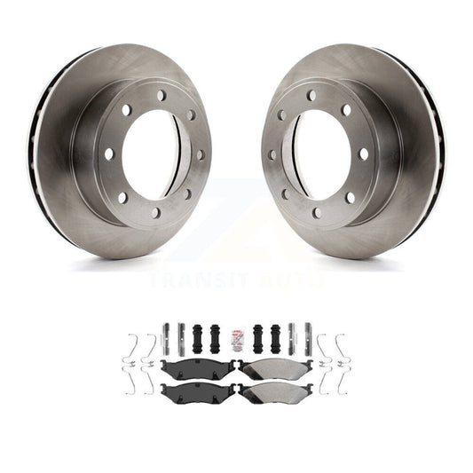 Brake Rotor And Semi-Metallic Pad Front Kit For 1999 Ford F-450 Super Duty F-550